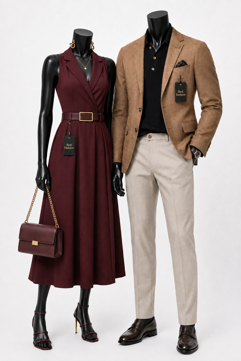 Red Fashion heritage editorial look